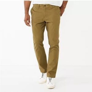 Sonoma Goods for Life Flexwear Men's Dark Khaki Pants Size 30Wx32L